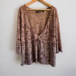 Avenue brown floral top, size 18/20